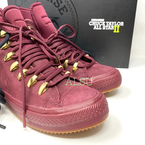 Converse Ctas || Boot HI Deep Burgundi Women’s - Picture 3 of 10
